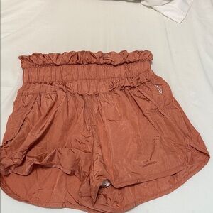 High Waist Terracotta Shorts